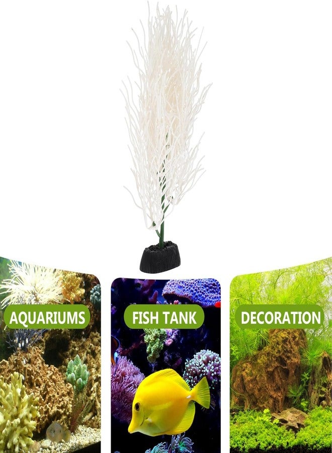 HALONTIN Aquarium Plants Silicone White Fish Tank Decorations Plastic Plants Betta Fish Tank Accessories Aquarium Decor - Image 4